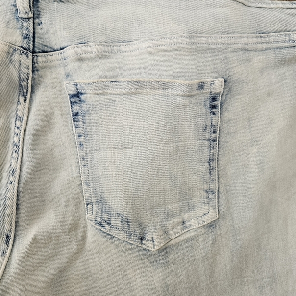 Lauren Ralph Lauren Jeans 22W Washed Denim Raw Hem Stretch Denim Crop Length - Picture 7 of 10